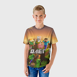 Футболка детская Олег Minecraft, цвет: 3D-принт — фото 2
