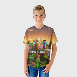 Футболка детская Ярослав Minecraft, цвет: 3D-принт — фото 2