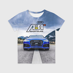 Футболка детская Audi ABT - sportsline на трассе, цвет: 3D-принт