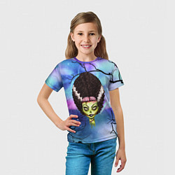 Футболка детская Девушка - зомби, цвет: 3D-принт — фото 2