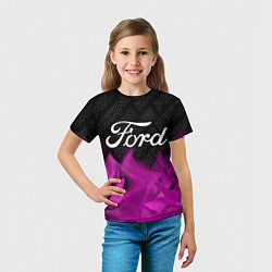 Футболка детская Ford pro racing: символ сверху, цвет: 3D-принт — фото 2