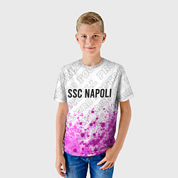 Футболка детская Napoli pro football: символ сверху, цвет: 3D-принт — фото 2