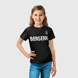 Футболка детская Berserk glitch на темном фоне: символ сверху, цвет: 3D-принт — фото 2
