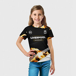 Футболка детская Liverpool legendary sport fire, цвет: 3D-принт — фото 2