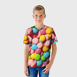 Футболка детская Много ярких конфет, цвет: 3D-принт — фото 2