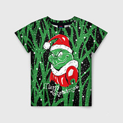 Детская футболка Santa Claus, Grinch - Christmas thief