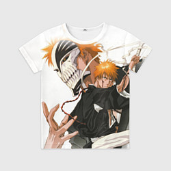 Футболка детская Куросаки в облике пустого - белый, цвет: 3D-принт