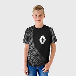 Футболка детская Renault tire tracks, цвет: 3D-принт — фото 2