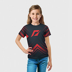 Футболка детская Красный символ Need for Speed на темном фоне со ст, цвет: 3D-принт — фото 2