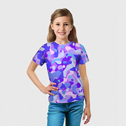 Футболка детская Ультрафиолетовая абстракция, цвет: 3D-принт — фото 2
