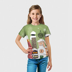 Футболка детская Доброго нового года, цвет: 3D-принт — фото 2