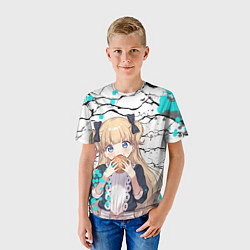 Футболка детская Эмилико кушает - Дом теней, цвет: 3D-принт — фото 2