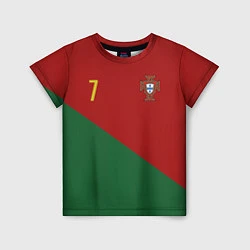 Футболка детская Роналду сборная Португалии, цвет: 3D-принт