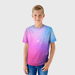 Футболка детская Звёздное геометрическое небо, цвет: 3D-принт — фото 2