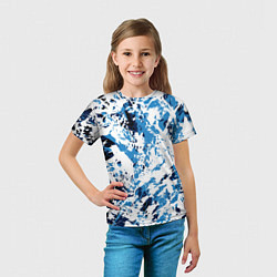 Футболка детская Взрыв гжели, цвет: 3D-принт — фото 2