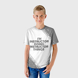 Футболка детская Im doing instructor things: на светлом, цвет: 3D-принт — фото 2
