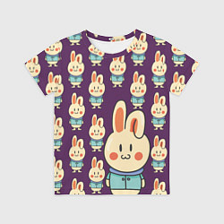 Футболка детская Зайцы в куртках, цвет: 3D-принт