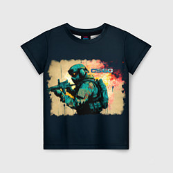 Футболка детская Counter Strike street art, цвет: 3D-принт