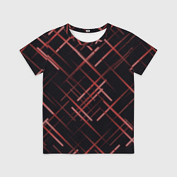 Футболка детская Красные лучи, цвет: 3D-принт
