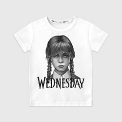 Футболка детская Уэнсдэй Аддамс - Wednesday, цвет: 3D-принт