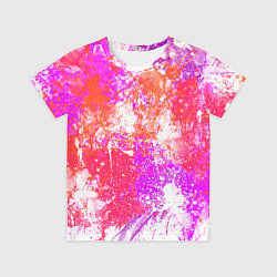 Футболка детская Разбрызганная красная краска - светлый фон, цвет: 3D-принт