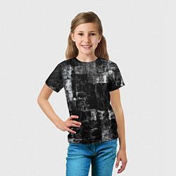 Футболка детская Абстракт чёрного и белого, цвет: 3D-принт — фото 2
