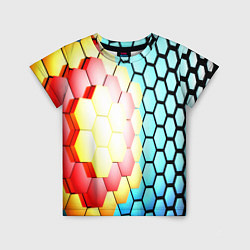 Футболка детская Shape abstract color, цвет: 3D-принт