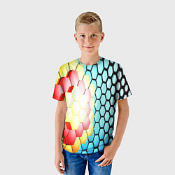 Футболка детская Shape abstract color, цвет: 3D-принт — фото 2
