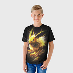 Футболка детская Покемон Джолтеон и молния, цвет: 3D-принт — фото 2