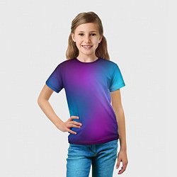 Футболка детская НЕОНОВЫЙ ГРАДИЕНТ, цвет: 3D-принт — фото 2