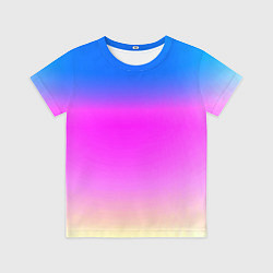 Футболка детская Неоновые краски космоса, цвет: 3D-принт