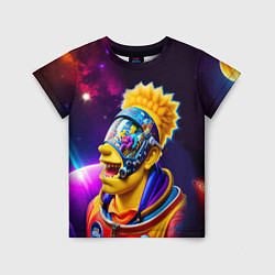 Футболка детская Bart Simpson in space - neural network, цвет: 3D-принт
