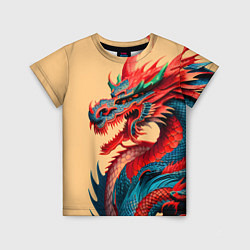 Футболка детская Japan dragon - tattoo - art, цвет: 3D-принт