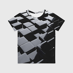Футболка детская Карбоновые грани черные, цвет: 3D-принт