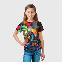 Футболка детская Japanese dragon - tattoo - irezumi, цвет: 3D-принт — фото 2