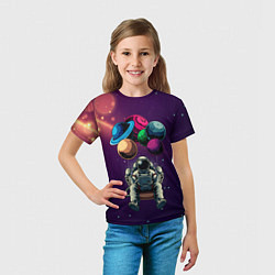 Футболка детская Космонавт на шариках, цвет: 3D-принт — фото 2