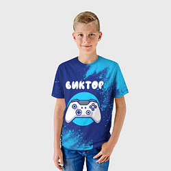 Футболка детская Виктор геймер, цвет: 3D-принт — фото 2