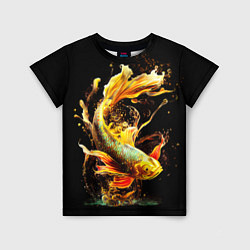 Футболка детская Рыба пламенный дракон, цвет: 3D-принт