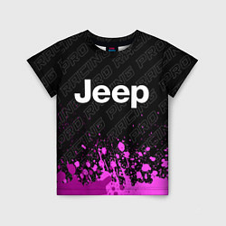 Футболка детская Jeep pro racing: символ сверху, цвет: 3D-принт