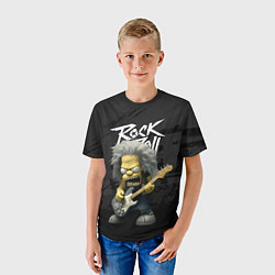 Футболка детская Rock and Roll Simpsons, цвет: 3D-принт — фото 2