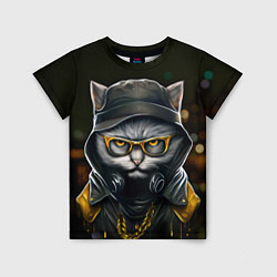 Футболка детская Rich grey Cat, цвет: 3D-принт