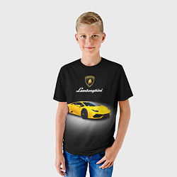 Футболка детская Спорткар Lamborghini Aventador, цвет: 3D-принт — фото 2