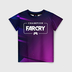 Футболка детская Far Cry gaming champion: рамка с лого и джойстиком, цвет: 3D-принт