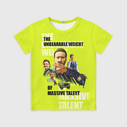 Футболка детская Афиша на лаймовом фоне, цвет: 3D-принт