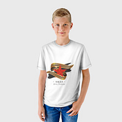Футболка детская 9 мая - георгиевская лента с красной звездой, цвет: 3D-принт — фото 2