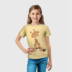 Футболка детская Малыш жираф, цвет: 3D-принт — фото 2