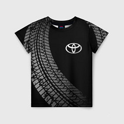 Футболка детская Toyota tire tracks, цвет: 3D-принт