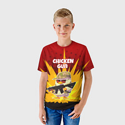 Футболка детская Chicken Gun - спецназ, цвет: 3D-принт — фото 2