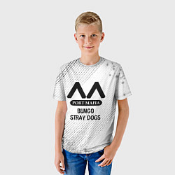 Футболка детская Bungo Stray Dogs glitch на светлом фоне, цвет: 3D-принт — фото 2