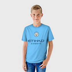 Футболка детская Джек Грилиш Манчестер Сити форма 2223 домашняя, цвет: 3D-принт — фото 2